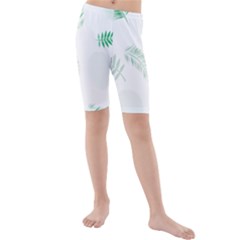 Flower Branch Corolla Wreath Vector Kids  Mid Length Swim Shorts