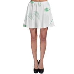 Flower Branch Corolla Wreath Vector Skater Skirt