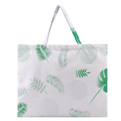 Flower Branch Corolla Wreath Vector Zipper Large Tote Bag