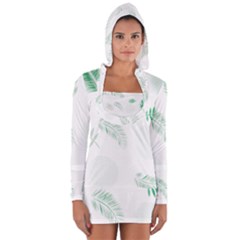 Flower Branch Corolla Wreath Vector Long Sleeve Hooded T-shirt