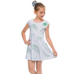 Flower Branch Corolla Wreath Vector Kids  Cap Sleeve Dress by HermanTelo