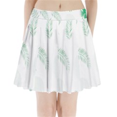 Flower Branch Corolla Wreath Vector Pleated Mini Skirt