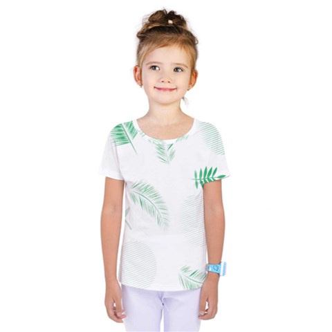 Flower Branch Corolla Wreath Vector Kids  One Piece Tee by HermanTelo