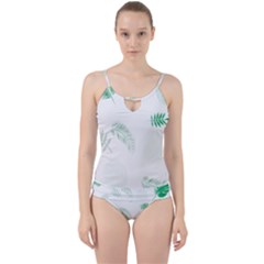 Flower Branch Corolla Wreath Vector Cut Out Top Tankini Set