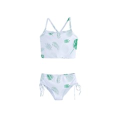 Flower Branch Corolla Wreath Vector Girls  Tankini Swimsuit