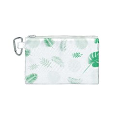 Flower Branch Corolla Wreath Vector Canvas Cosmetic Bag (small)