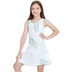 Flower Branch Corolla Wreath Vector Kids  Lightweight Sleeveless Dress