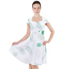 Flower Branch Corolla Wreath Vector Cap Sleeve Midi Dress