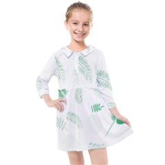 Flower Branch Corolla Wreath Vector Kids  Quarter Sleeve Shirt Dress