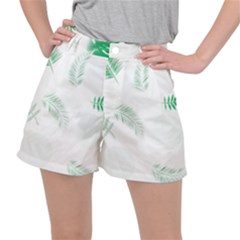 Flower Branch Corolla Wreath Vector Ripstop Shorts