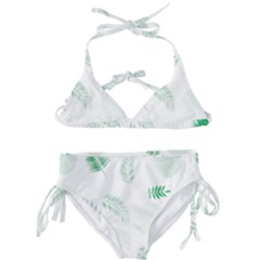 Flower Branch Corolla Wreath Vector Kids  Classic Bikini Set by HermanTelo