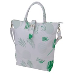 Flower Branch Corolla Wreath Vector Buckle Top Tote Bag