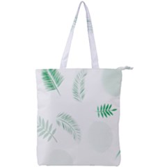 Flower Branch Corolla Wreath Vector Double Zip Up Tote Bag