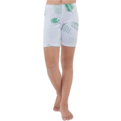 Flower Branch Corolla Wreath Vector Kids  Lightweight Velour Capri Yoga Leggings