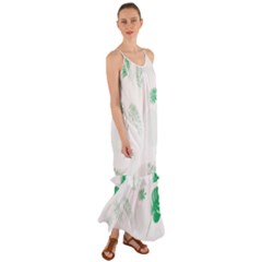 Flower Branch Corolla Wreath Vector Cami Maxi Ruffle Chiffon Dress