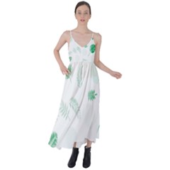 Flower Branch Corolla Wreath Vector Tie Back Maxi Dress