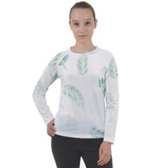 Flower Branch Corolla Wreath Vector Women s Long Sleeve Raglan Tee