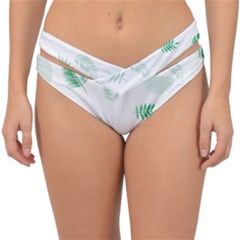 Flower Branch Corolla Wreath Vector Double Strap Halter Bikini Bottom