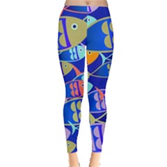 Sea Fish Illustrations Leggings  by Mariart