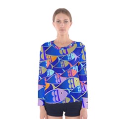 Sea Fish Illustrations Women s Long Sleeve Tee