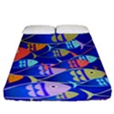 Sea Fish Illustrations Fitted Sheet (California King Size) View1