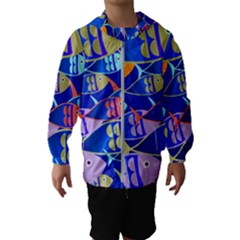 Sea Fish Illustrations Kids  Hooded Windbreaker