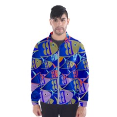 Sea Fish Illustrations Men s Windbreaker