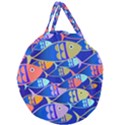 Sea Fish Illustrations Giant Round Zipper Tote View1