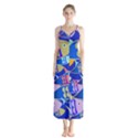 Sea Fish Illustrations Button Up Chiffon Maxi Dress View1