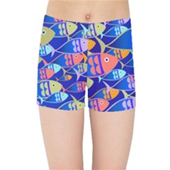 Sea Fish Illustrations Kids  Sports Shorts