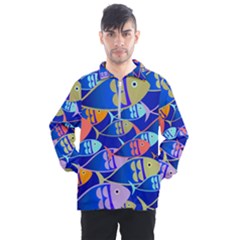 Sea Fish Illustrations Men s Half Zip Pullover