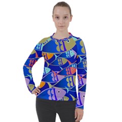 Sea Fish Illustrations Women s Pique Long Sleeve Tee