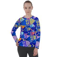 Sea Fish Illustrations Women s Long Sleeve Raglan Tee