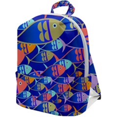 Sea Fish Illustrations Zip Up Backpack