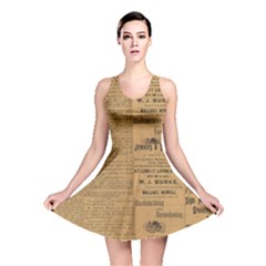 Antique Newspaper 1888 Reversible Skater Dress by ArtsyWishy