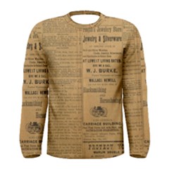 Antique Newspaper 1888 Men s Long Sleeve Tee by ArtsyWishy