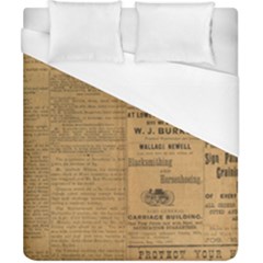 Antique Newspaper 1888 Duvet Cover (california King Size) by ArtsyWishy