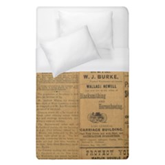 Antique Newspaper 1888 Duvet Cover (single Size) by ArtsyWishy