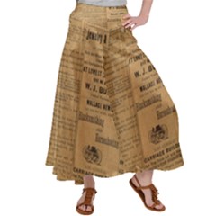 Antique Newspaper 1888 Satin Palazzo Pants by ArtsyWishy