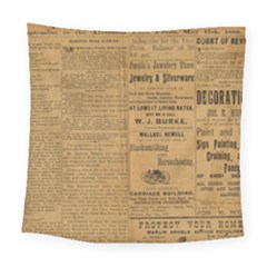 Antique Newspaper 1888 Square Tapestry (large) by ArtsyWishy