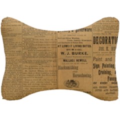 Antique Newspaper 1888 Seat Head Rest Cushion by ArtsyWishy