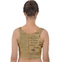 Antique Newspaper 1888 Velvet Crop Top View2