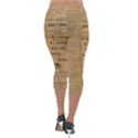 Antique Newspaper 1888 Lightweight Velour Capri Leggings  View2