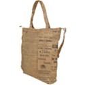 Antique Newspaper 1888 Shoulder Tote Bag View2