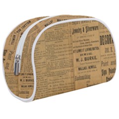 Antique Newspaper 1888 Make Up Case (medium) by ArtsyWishy