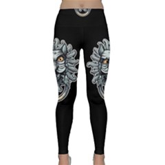 Knock Knock - Black - By Larenard Classic Yoga Leggings by LaRenard