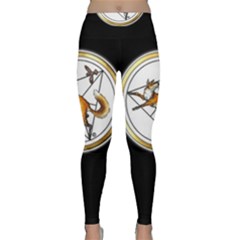 Fox & Sparrow - Logo On Black - By Larenard Classic Yoga Leggings by LaRenard