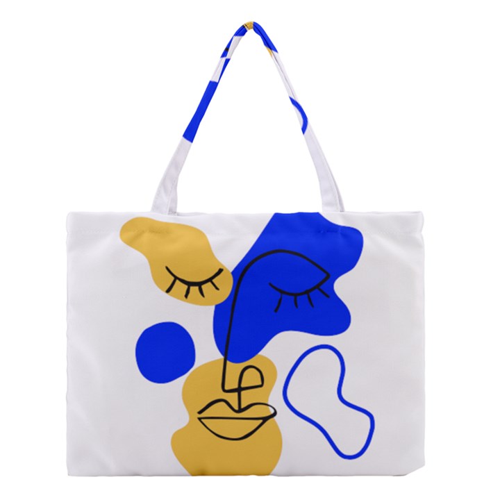 Evening Mood Face Drawing Medium Tote Bag