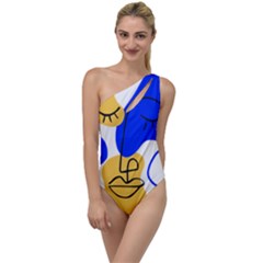 Evening Mood Face Drawing To One Side Swimsuit by ArtsyWishy