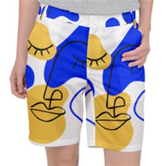 Evening Mood Face Drawing Pocket Shorts by ArtsyWishy